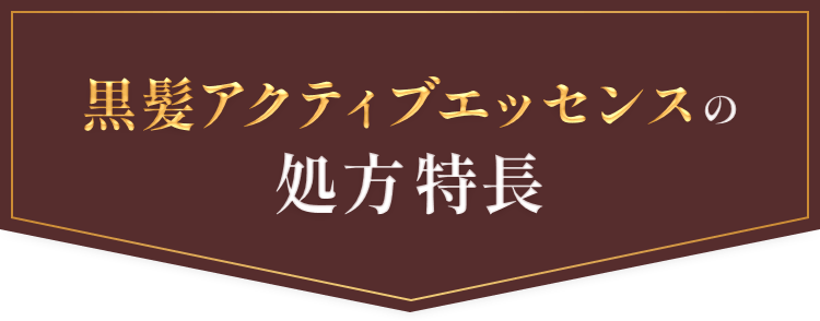 黒髪アクティブエッセンスの処方特長