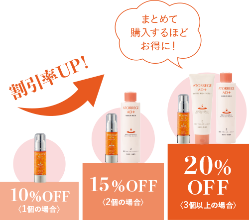 まとめて購入するほどお得に！