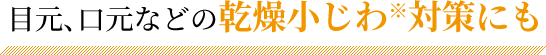 目元、口元などの乾燥小じわ※対策にも!
