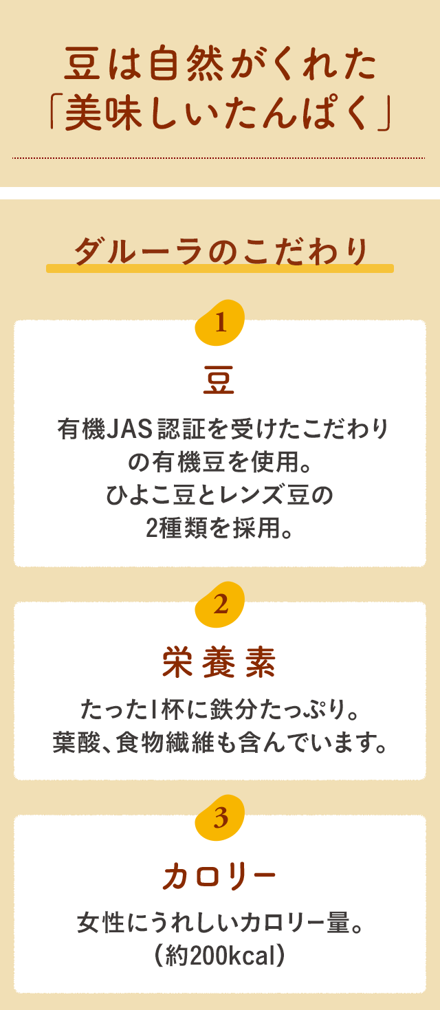 豆は自然がくれた「ごちそうたんぱく」