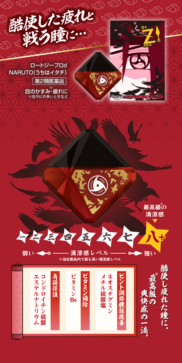 ロートジープロd NARUTO（うちはイタチ） 第2類医薬品 目のかすみ※・疲れに ※目やにの多いときなど