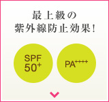 最上級の紫外線防止効果！SPF50+・PA++++