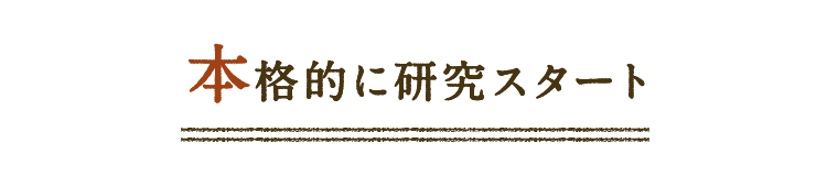 本格的に研究スタート