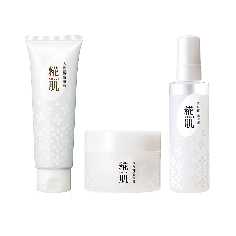 完璧主義 数量限定】基礎から整えるツヤ肌3品セット（糀肌練りせっけん 化粧水・ローション・トナー