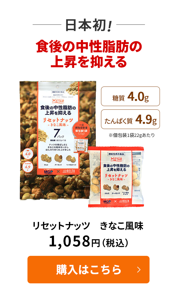 食後の中性脂肪の上昇を抑える