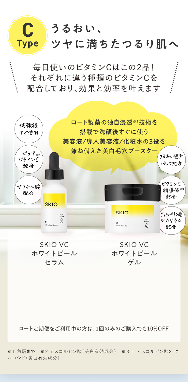 C Type うるおい、ツヤに満ちたつるり肌へ