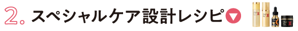 2. スペシャルケア設計レシピ