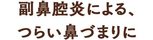 副鼻腔炎による、つらい鼻づまりに