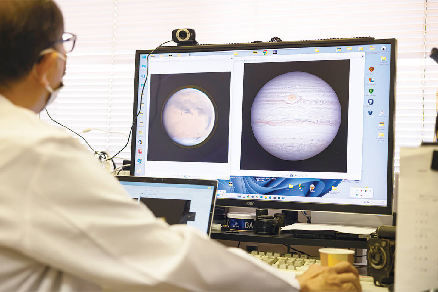 自分で美しい惑星の映像を作り出せるのも、天体写真の醍醐味だそう。