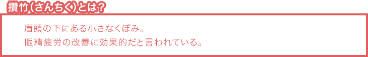 攅竹（さんちく）とは？