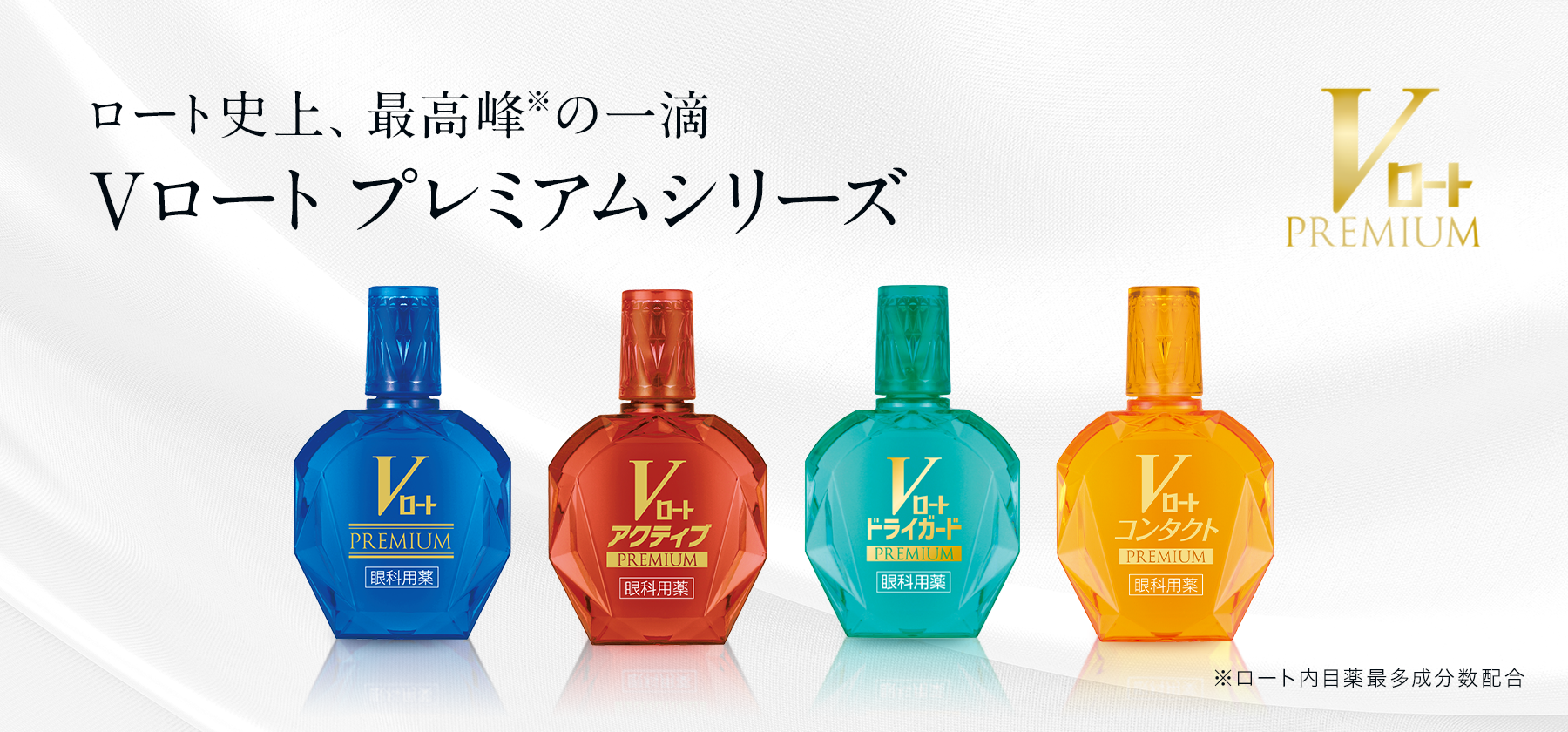 ロート史上、最高峰の一滴Ｖロート プレミアムシリーズ