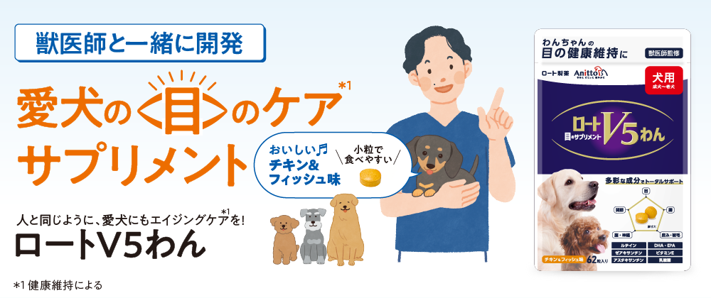 ロートV5わん | サプリメント | ロート製薬オンライン【公式】