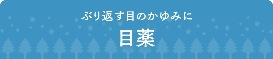 ぶり返す目のかゆみに直接アプローチ